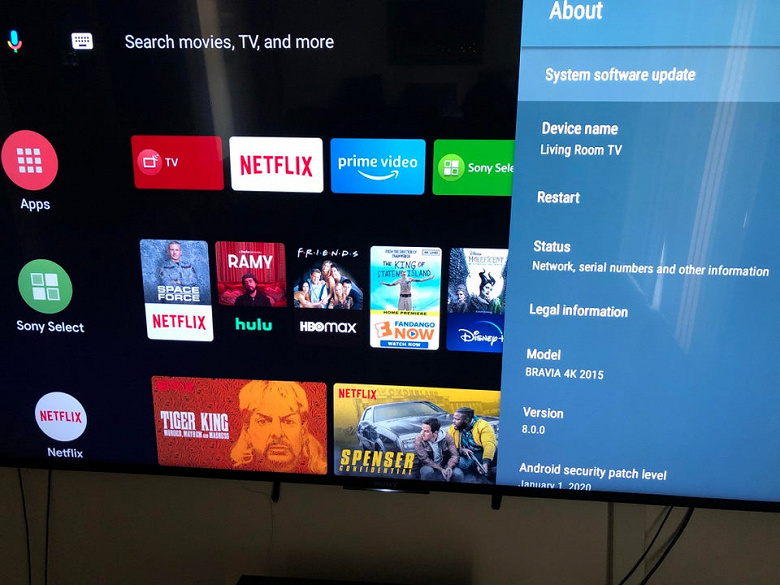 Sony принесла новую версию Android TV на телевизоры Bravia 4K 2015 года. Ряд функций пропадёт