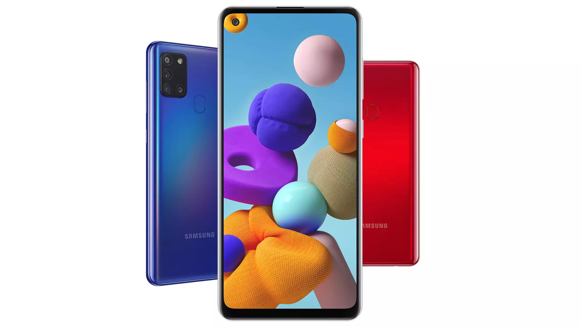 Samsung Galaxy A21s: бюджетник с Infinity-O дисплеем, квадрокамерой и емким аккумулятором за 200 евро