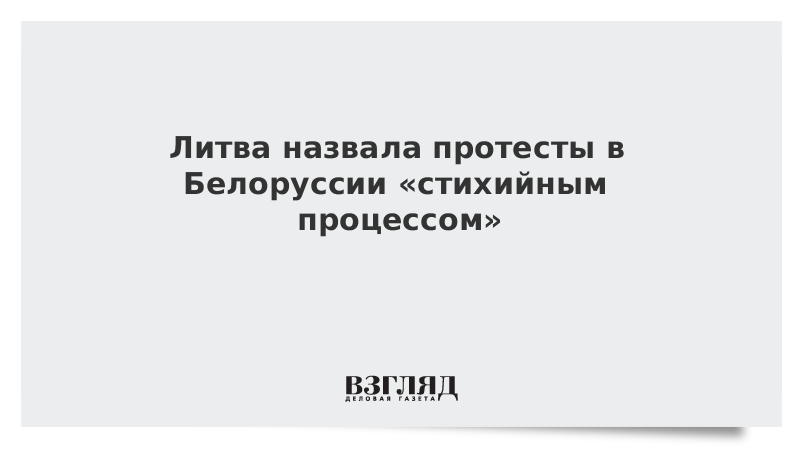 Литва назвала протесты в Белоруссии стихийным процессом