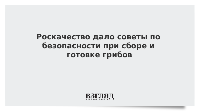 Роскачество дало советы по безопасности при сборе и готовке грибов