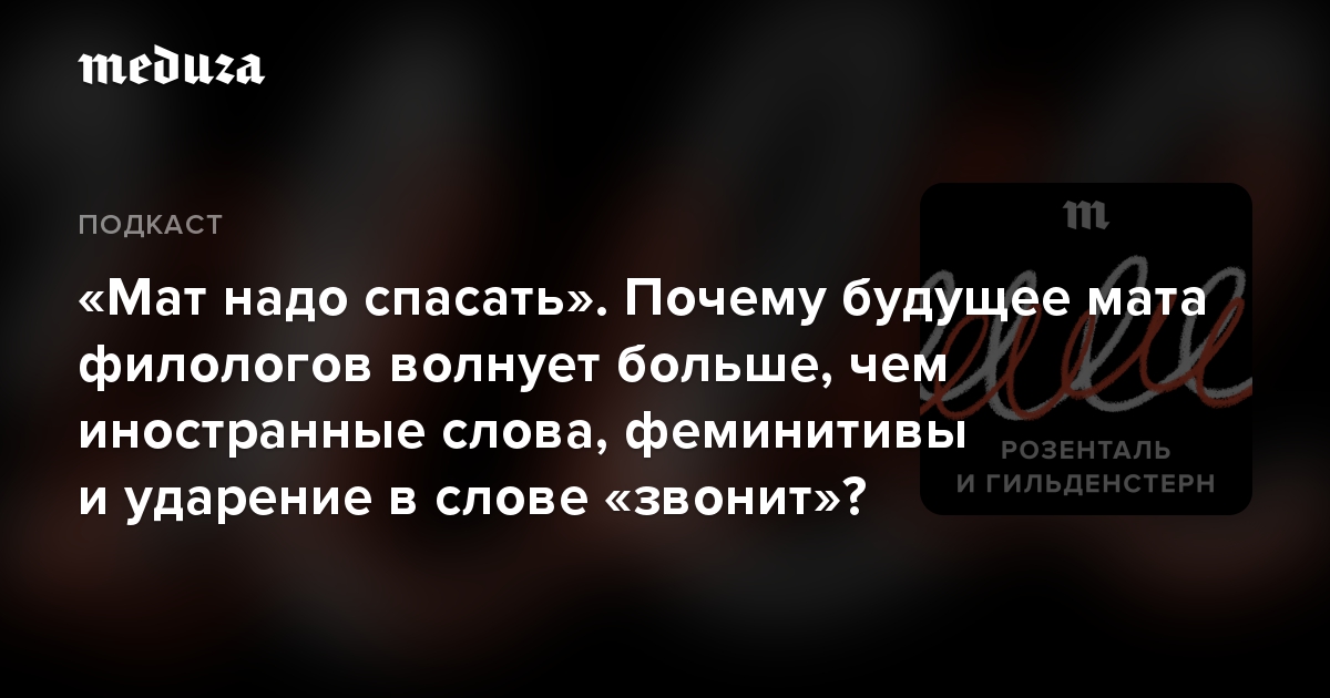 Мат надо спасать. Почему будущее мата филологов волнует больше, чем иностранные слова, феминитивы и ударение в слове звонит