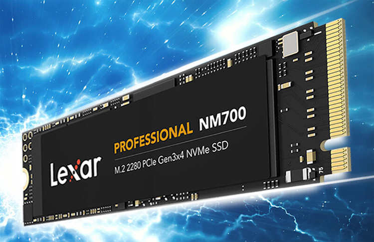 SSD-накопители Lexar Professional NM700 обеспечивают скорость чтения до 3500 Мбайт/с