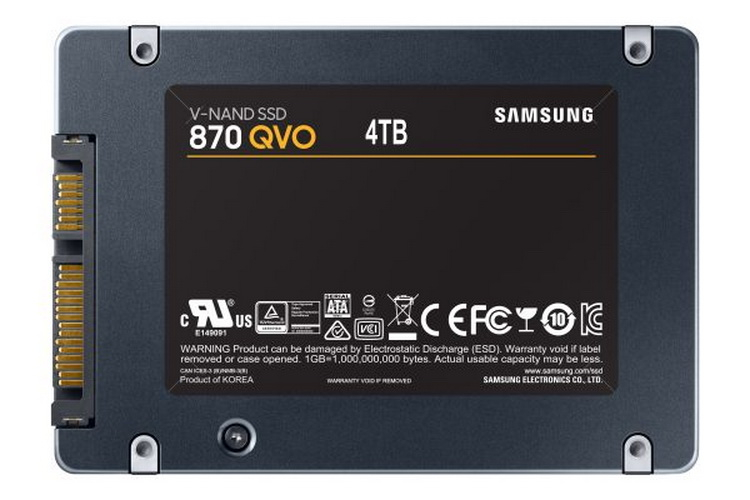 Samsung представила потребительские SSD-накопители 870 QVO объёмом до 8 Тбайт