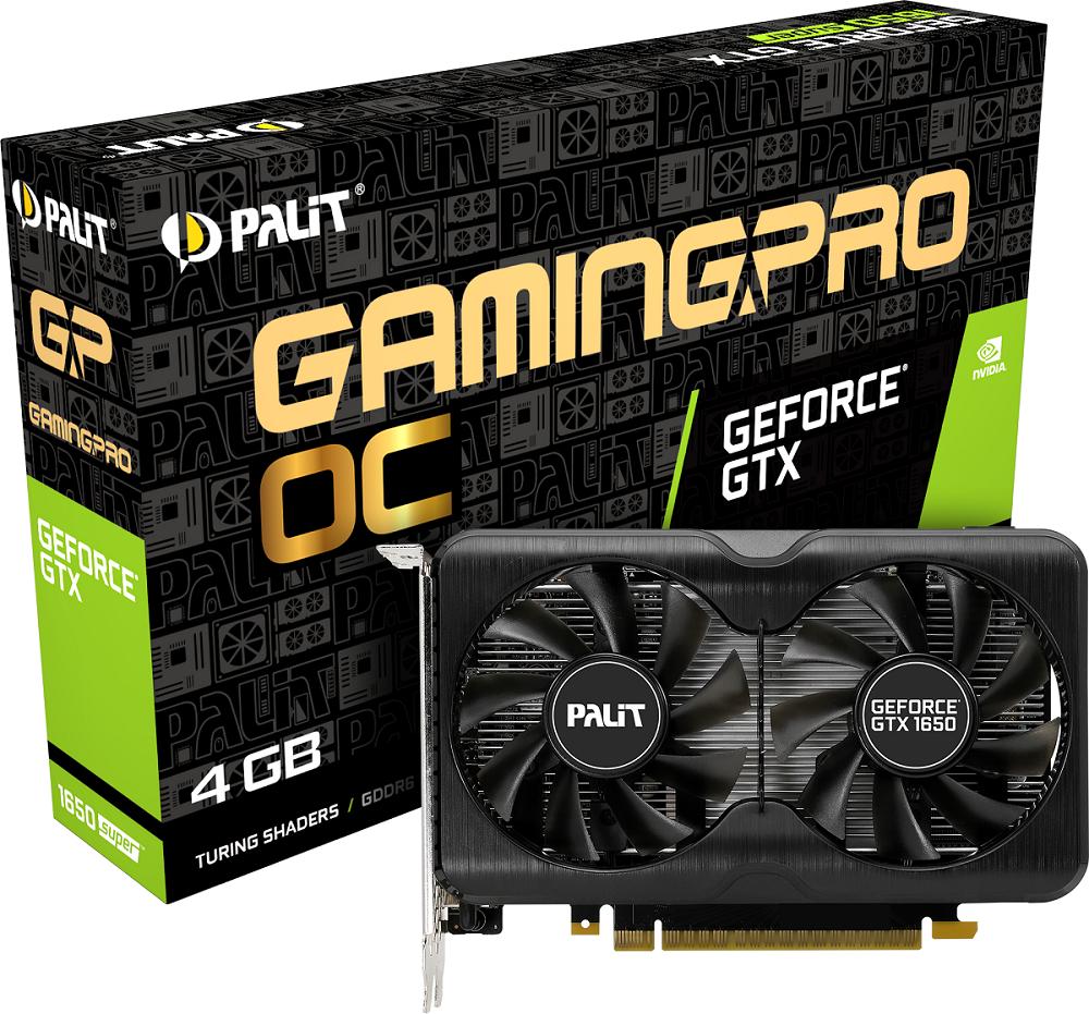 В новых картах Palit GeForce GTX 1650 SUPER GamingPro два вентилятора на борту