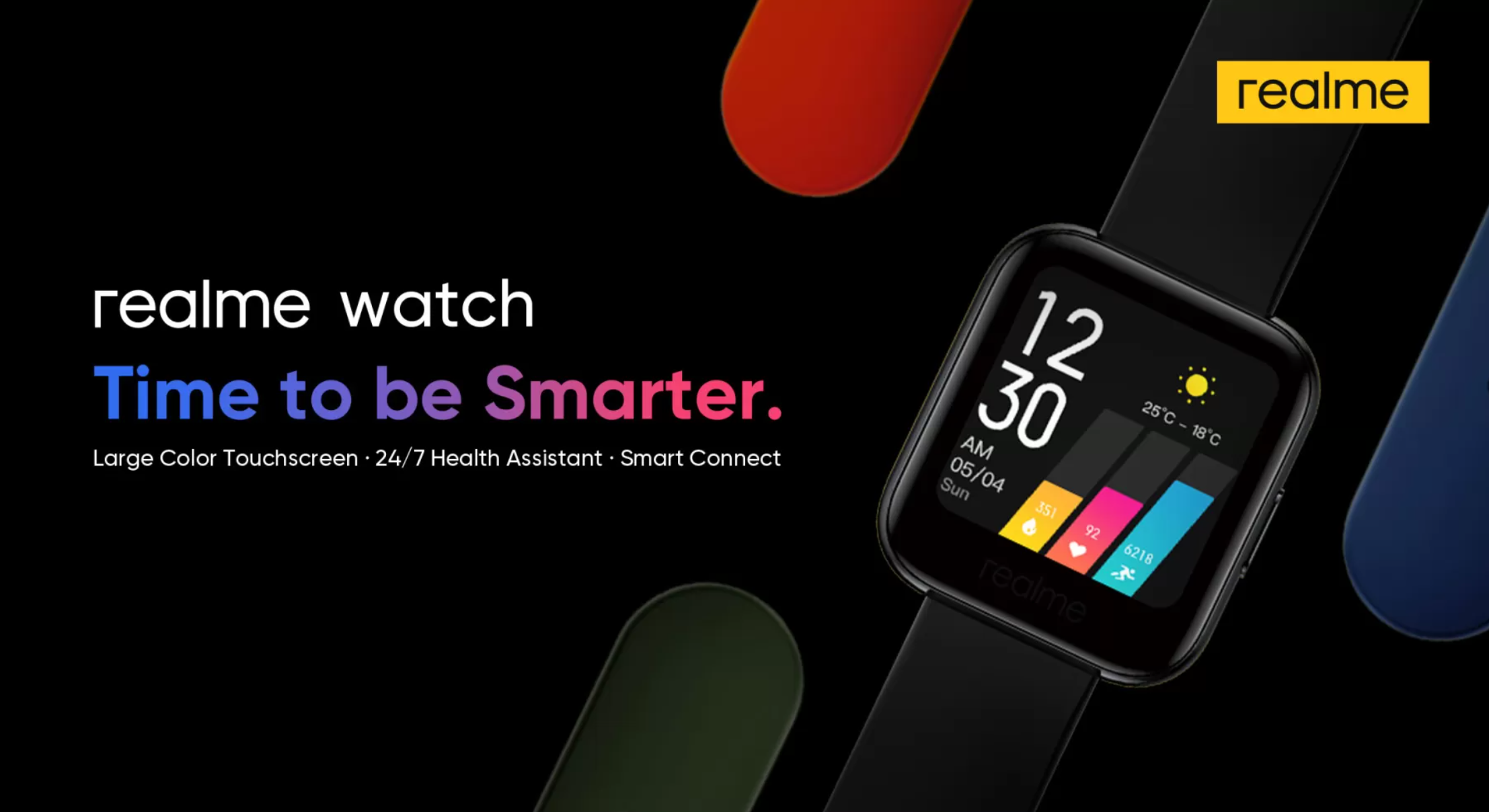 Realme Watch: первые смарт-часы бренда с экраном на 1.4, датчиком SpO2, защитой IP68, автономностью до 20 дней и ценником в $52