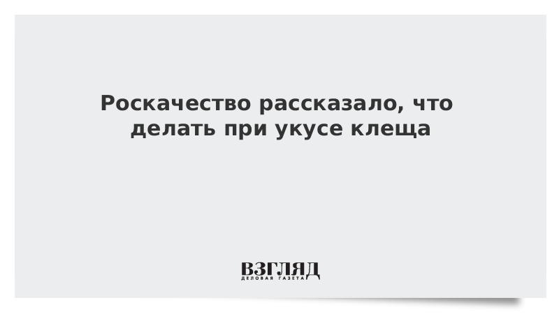 Роскачество рассказало, что делать при укусе клеща