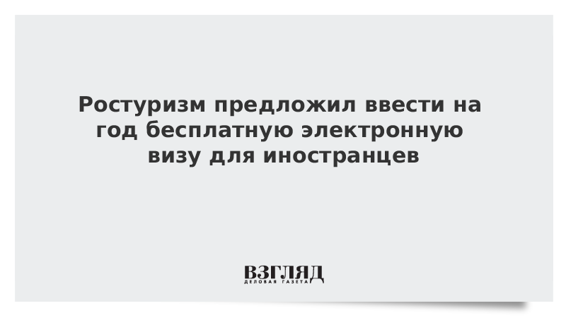 Ростуризм предложил ввести на год бесплатную электронную визу для иностранцев