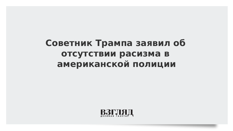 Советник Трампа заявил об отсутствии расизма в американской полиции